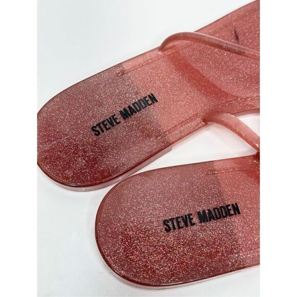 Steve Madden Sandals Womens Size 8 Pink Jelly Double Straps Slip On - Picture 6 of 7